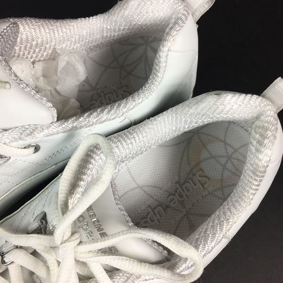 Skechers Shape Ups White Leather Fitness Toning Running Shoes Sz 9.5 12321 - Picture 8 of 9